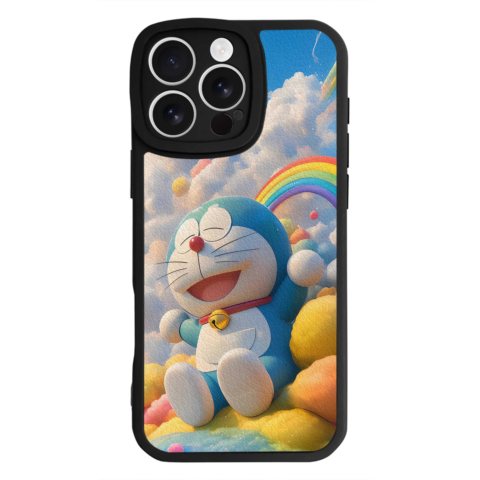 （画像用） ドラえもん Doraemon 【iPhone 16シリーズ対応】シリコンスマホケース（レザー調） 材質：シリコン